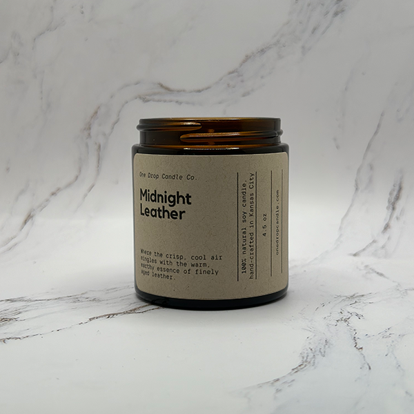 Midnight Leather - Soy Candle