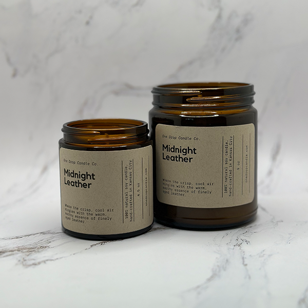 Midnight Leather - Soy Candle